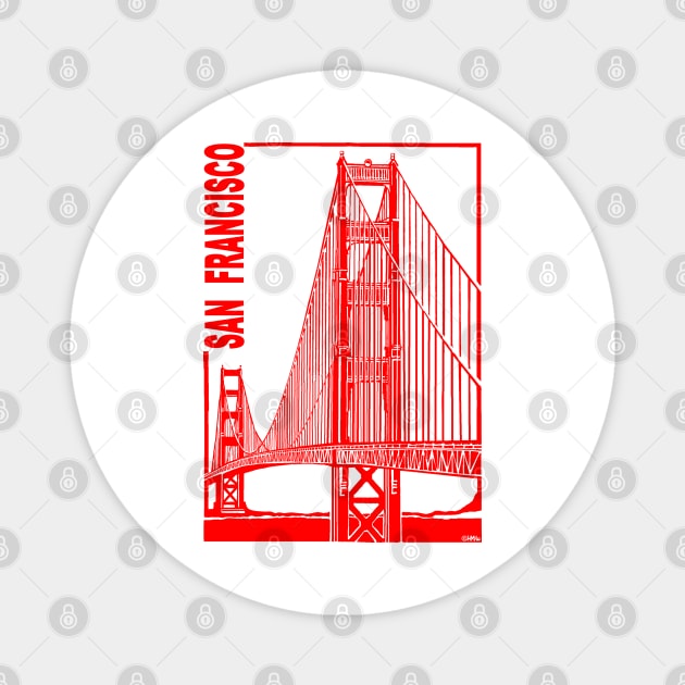 San Francisco-Golden Gate  Bridge Magnet by NewSignCreation